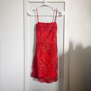 red lucy in the sky dress